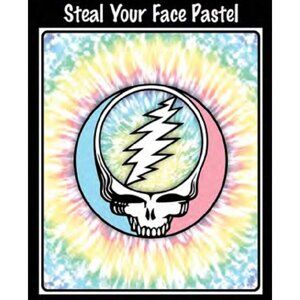 New Pastel Steal Your Face Grateful Dead Plush Throw Gift Blanket Fleece SYF NIP